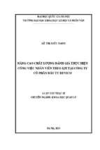 Nâng cao chất lượng đánh giá hiệu quả công việc nhân viên theo kpi tại công ty cổ phần đầu tư devico