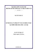 Sự tham gia của phật tử vào các khóa tu học tại thiền viện sùng phúc – hà nội