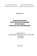 Xác định điều kiện chuyển đổi sang cơ chế tự chủ, tự chịu trách nhiệm của các tổ chức r&d thuộc viện khoa học và công nghệ việt nam  