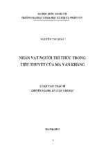 Nhân vật người trí thức trong tiểu thuyết của ma văn kháng  