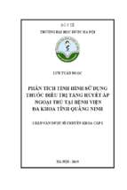 Phân tích tình hình sử dụng thuốc điều trị tăng huyết áp ngoại trú tại bệnh viện đa khoa tỉnh quảng ninh