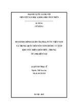 So sánh chính sách của nhà nước việt nam và trung quốc đối với cộng đồng cư dân khu vực biên giới việt   trung từ năm 1986 đến nay