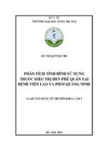 Phân tích tình hình sử dụng thuốc điều trị hen phế quản tại bệnh viện lao và phổi quảng ninh