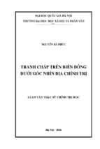 Tranh chấp trên biển đông dưới góc nhìn địa chính trị