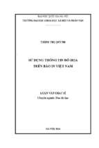 Sử dụng thông tin đồ họa trên báo in việt nam.