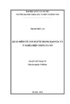 Quan điểm về con người trong đạo gia và ý nghĩa hiện thời của nó