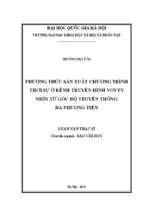 Phương thức sản xuất chương trình thời sự ở kênh truyền hình vovtv từ góc độ truyền thông đa phương tiện