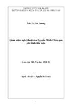 Quan niệm nghệ thuật của nguyễn minh châu qua phê bình tiểu luận  