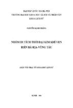 Nhóm di tích thời đại kim khí ven biển tỉnh bà rịa   vũng tàu  