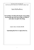 Sự tác động của thông tin thị giác trong quảng cáo thương mại trên truyền hình tới hành vi mua sắm của người tiêu dùng  