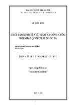 Thời báo kinh tế việt nam và công cuộc hội nhập quốc tế ở nước ta  