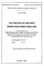 Vai trò của nữ trí thức trong hoạt động khoa học