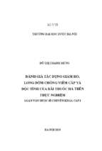 đánh giá tác dụng giảm ho, long đờm chống viêm cấp và độc tính của bài thuốc ha trên thực nghiệm