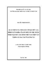 Quan niệm của nho giáo về đạo đức gia đình và ý nghĩa của nó đối với việc hoàn thiện đạo đức gia đình việt nam hiện nay (nghiên cứu thực tế tại thị xã sơn tây)