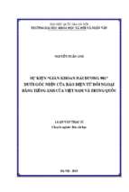 Sự kiện giàn khoan hải dương 981 dưới góc nhìn của báo điện tử đối ngoại bằng tiếng anh của việt nam và trung quốc