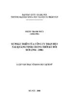 Sự phát triển của công ty than đèo nai (quảng ninh) trong thời kỳ đổi mới (1986   2006)  