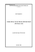 Nghệ thuật tự sự trong truyện ngắn bùi ngọc tấn