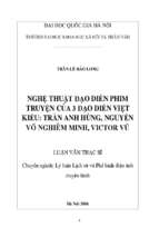 Nghệ thuật đạo diễn phim truyện của 3 đạo diễn việt kiều trần anh hùng, nguyễn võ nghiêm minh, victor vũ  