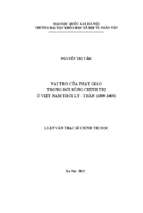 Vai trò của phật giáo trong đời sống chính trị ở việt nam thời lý   trần ( 1009   1400)  