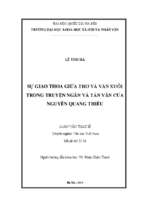 Sự giao thoa giữa thơ và văn xuôi trong truyện ngắn và tản văn của nguyễn quang thiều  