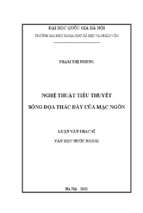 Nghệ thuật tiểu thuyết sống đọa thác đầy của mạc ngôn  luận văn ths. văn học  60 22 30
