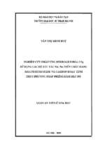 Luận án tiến sĩ nghiên cứu phản ứng hydrogen hóa co2 sử dụng các hệ xúc tác ni5, ni5 trên chất mang magnesium oxide và carbon hoạt tính theo phương pháp phiếm hàm mật độ