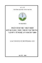 Phân tích việc thực hiện kết quả đấu thầu thuốc tập trung tại sở y tế nghệ an năm 2017 2018