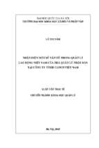 Nhận diện một số vấn đề trong quản lý lao động việt nam của nhà quản lý nhật bản tại công ty tnhh canon việt nam