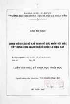 Quan niệm của hồ chí minh về sức khoẻ với việc xây dựng con người mới ở nước ta hiện nay