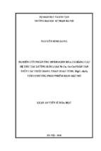 Nghiên cứu phản ứng hydrogen hóa co bằng các hệ xúc tác lưỡng kim loại ni cu, co cu phân tán trên các chất mang than hoạt tính, mgo, al2o3 theo phương pháp phiếm hàm mật độ