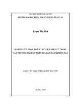 Nghiên cứu phát triển thư viện điện tử trong các trường đại học trên bản địa hà nội hiện nay  