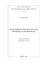 Nhu cầu thành đạt trong học tập của sinh viên trên địa bàn thành phố hà nội.