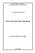 Thơ trẻ việt nam từ năm 1986 đến nay  