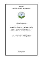 Nghiên cứu bào chế viên nén chứa hệ nano fenofibrat