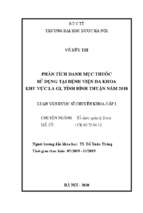 Phân tích danh mục thuốc sử dụng tại bệnh viện đa khoa khu vực la gi, tỉnh bình thuận năm 2018