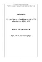 Nà lữ (hòa an   cao bằng) từ thế kỷ ix đến nửa đầu thế kỷ xix  