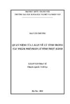 Quan niệm của i.kant về lý tính trong tác phẩm phê phán lý tính thực hành