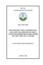 Phân tích thực trạng chỉ định thuốc trong điều trị viêm phổi mắc phải ở cộng đồngtại bệnh viện đa khoa huyện yên châu, tỉnh sơn la năm 2018