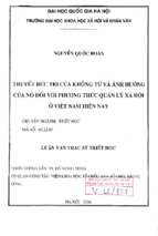 Thuyết đức trị của khổng tử và ảnh hưởng của nó đối với phương thức quản lý xã hội ở việt nam hiện nay