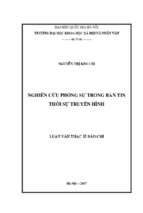 Nghiên cứu phóng sự trong bản tin thời sự truyền hình