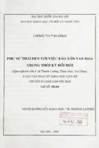 Phụ nữ thái đen với việc bảo tồn văn hoá trong thời kỳ đổi mới qua nghiên cứu ở xã thanh luông, điện biên, lai châu