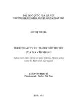 Nghệ thuật tự sự trong tiểu thuyết của ma văn kháng (qua đám cưới không có giấy giá thú, ngược dòng nước lũ, một mình một ngựa)