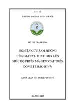 Nghiên cứu ảnh hƣởng của glycyl funtumin lên mức độ phiên mã gen xiap trên dòng tế bào bt474