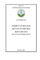 Nghiên cứu hóa rắn hệ nano tự nhũ hóa rosuvastatin