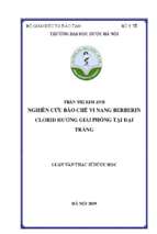 Nghiên cứu bào chế vi nang berberin clorid hướng giải phóng tại đại tràng