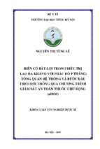 Biến cố bất lợi trong điều trị lao đa kháng với phác đồ 9 tháng tổng quan hệ thống và bước đầu theo dõi thông qua chương trình giám sát an toàn thuốc chủ động (adsm)