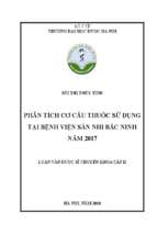 Phân tích cơ cấu thuốc sử dụng tại bệnh viện sản nhi bắc ninh năm 2017