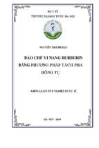 Bào chế vi nang berberin bằng phƣơng pháp tách pha đông tụ