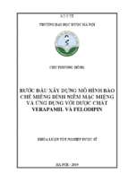 Bước đầu xây dựng mô hình bào chế miếng dính niêm mạc miệng và ứng dụng với dược chất verapamil và felodipin