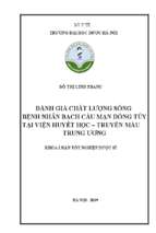 đánh giá chất lƣợng sống bệnh nhân bạch cầu mạn dõng tủy tại viện huyết học – truyền máu trung ƣơng